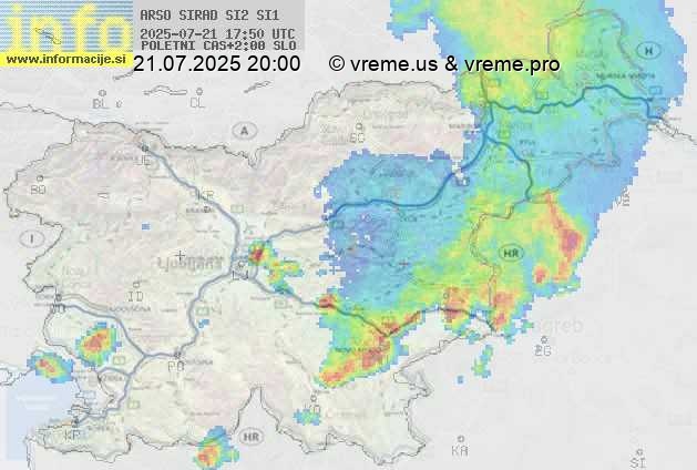 Radarska karta padavin