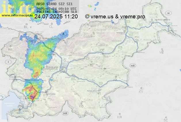 Radarska karta padavin