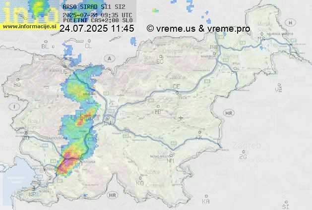 Radarska karta padavin