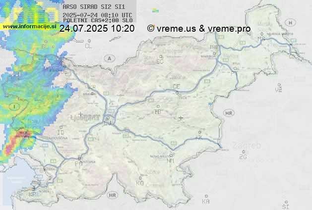 Radarska karta padavin
