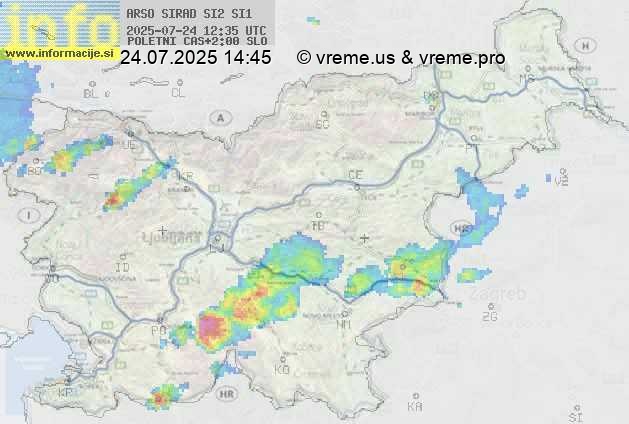 Radarska karta padavin