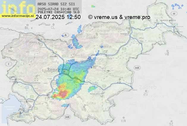 Radarska karta padavin