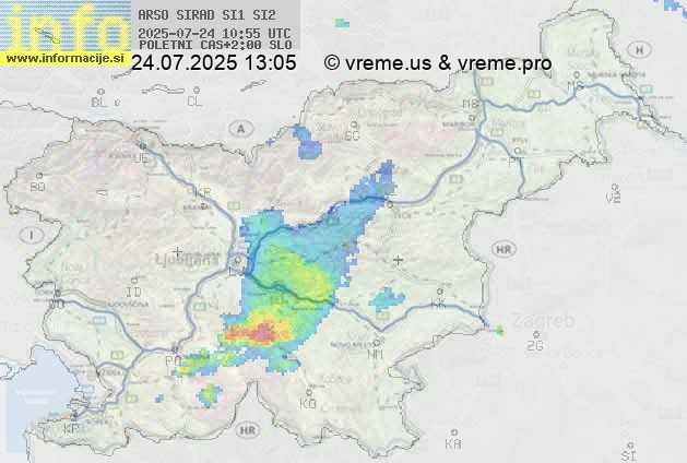 Radarska karta padavin