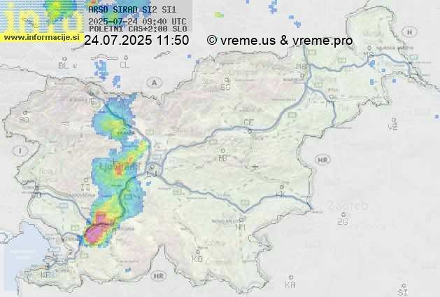 Radarska karta padavin
