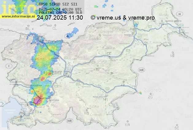 Radarska karta padavin