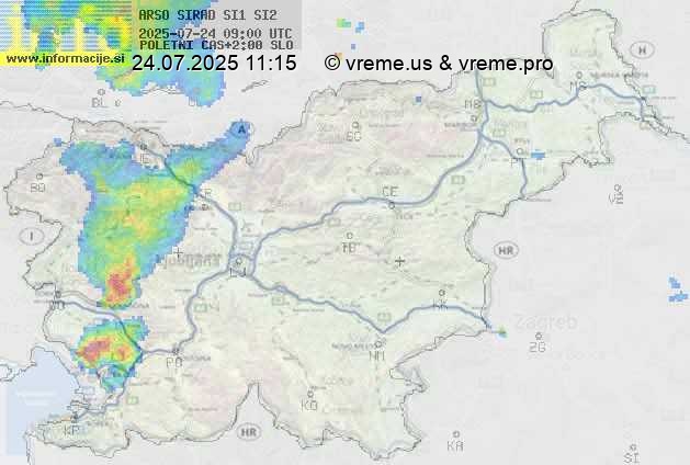 Radarska karta padavin