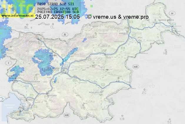 Radarska karta padavin