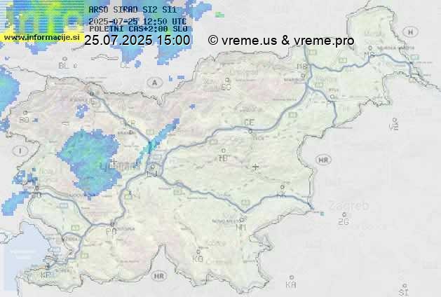 Radarska karta padavin