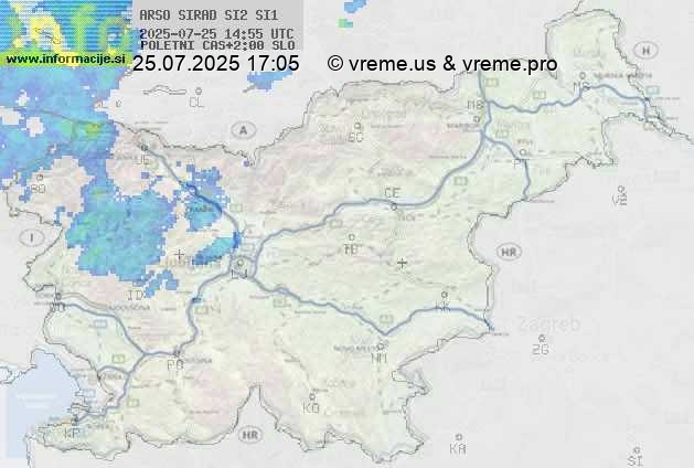 Radarska karta padavin