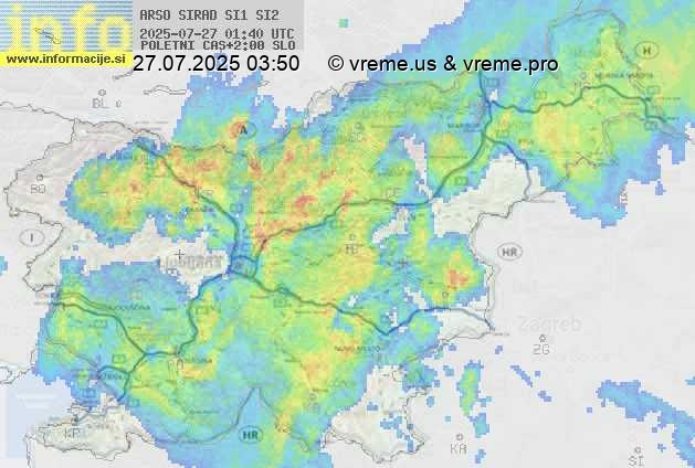 Radarska karta padavin