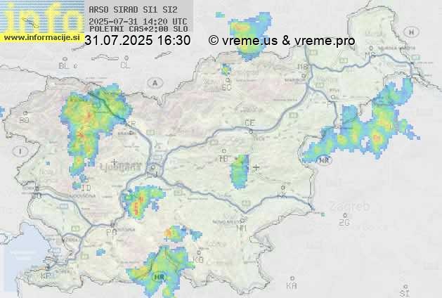 Radarska karta padavin