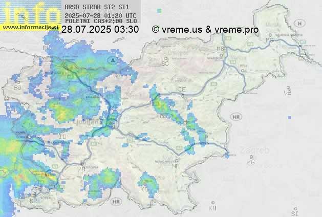 Radarska karta padavin