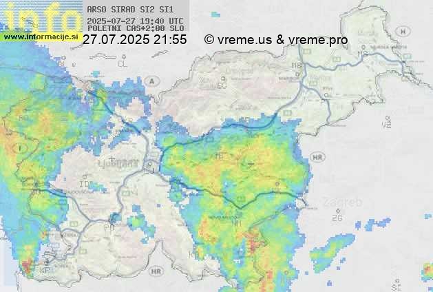 Radarska karta padavin