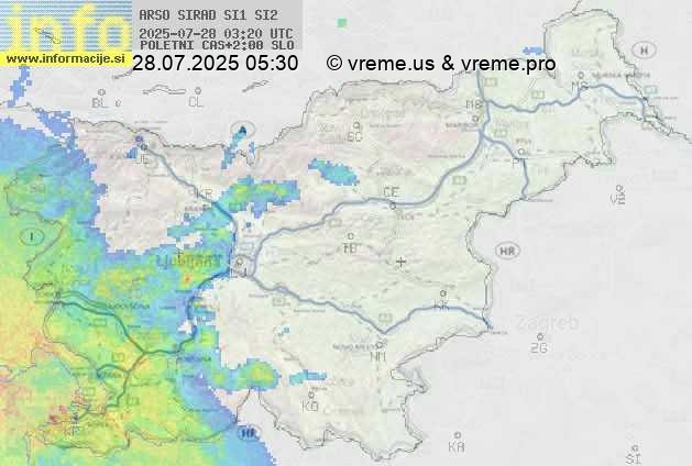 Radarska karta padavin