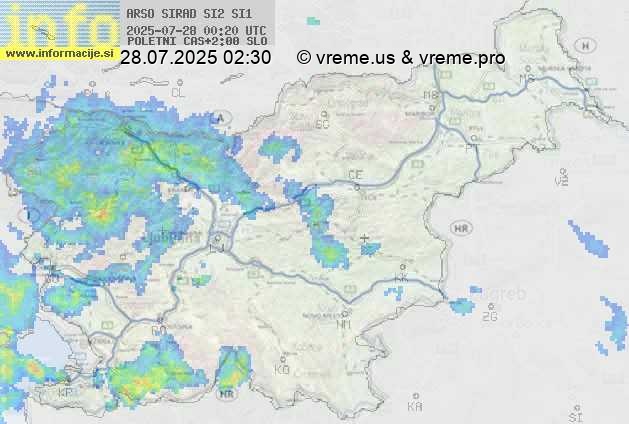 Radarska karta padavin