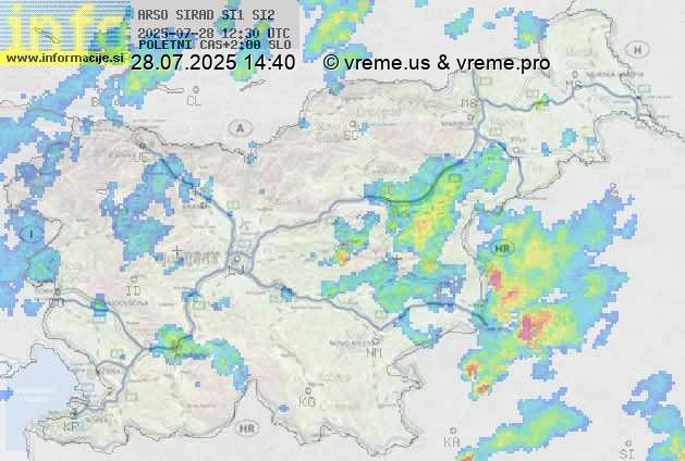 Radarska karta padavin