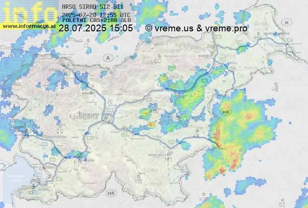 Radarska karta padavin