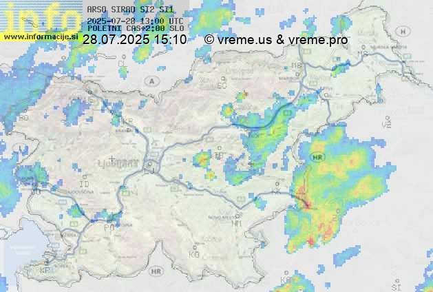 Radarska karta padavin