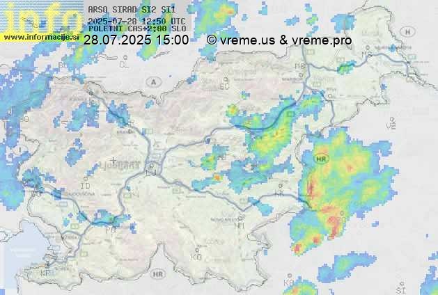 Radarska karta padavin