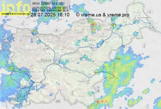 Radarska karta padavin