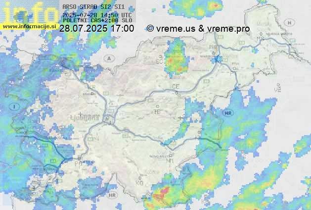 Radarska karta padavin