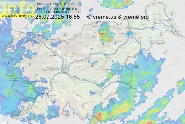 Radarska karta padavin