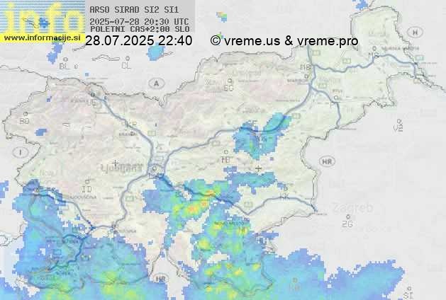 Radarska karta padavin