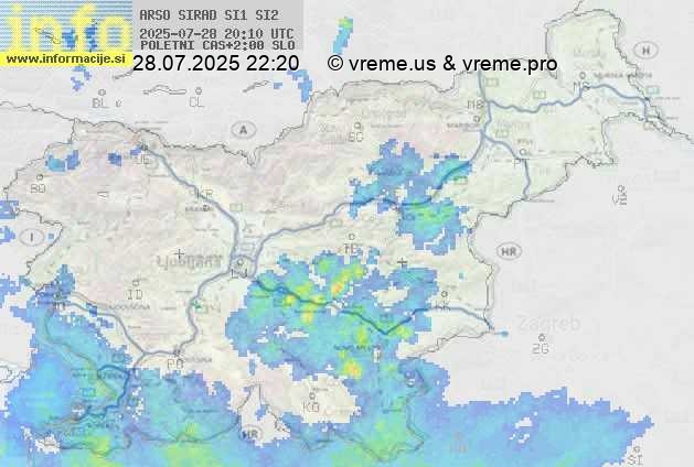 Radarska karta padavin