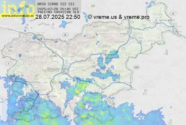 Radarska karta padavin