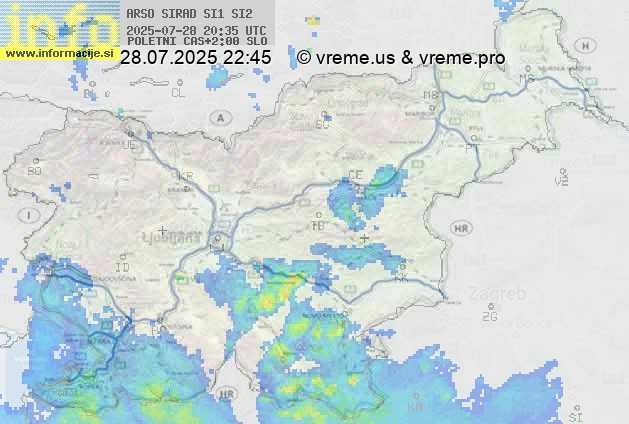 Radarska karta padavin