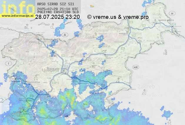Radarska karta padavin
