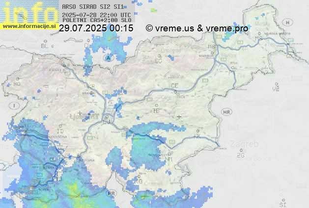 Radarska karta padavin
