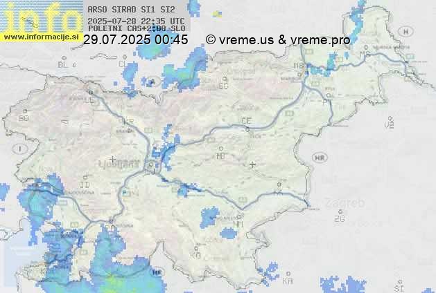 Radarska karta padavin