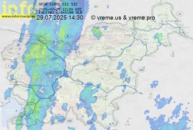 Radarska karta padavin