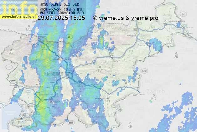 Radarska karta padavin