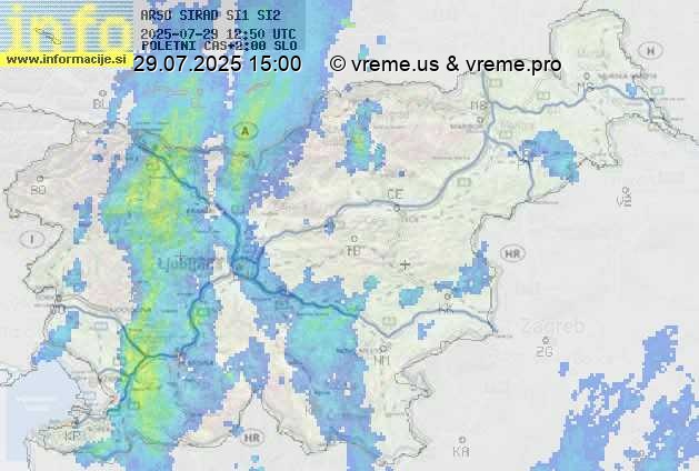 Radarska karta padavin