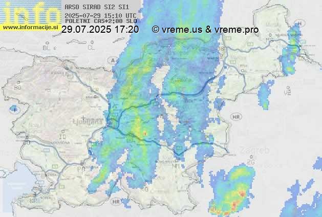 Radarska karta padavin