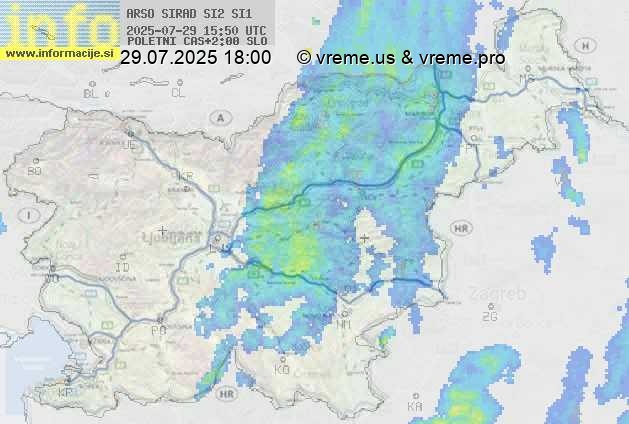 Radarska karta padavin