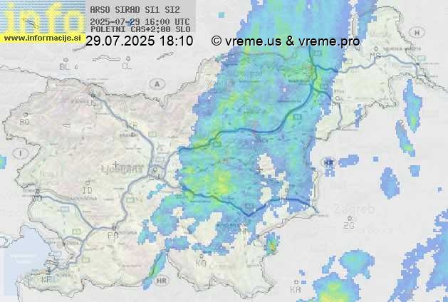 Radarska karta padavin