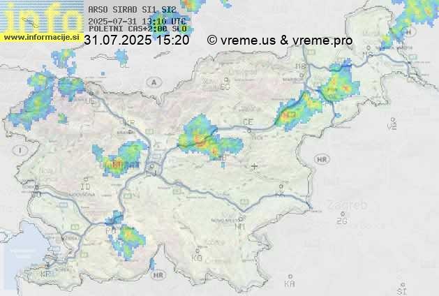 Radarska karta padavin