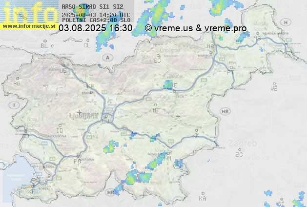 Radarska karta padavin