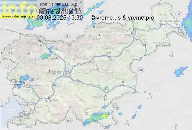 Radarska karta padavin