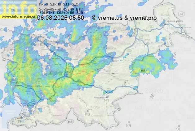 Radarska karta padavin