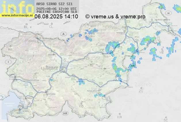 Radarska karta padavin