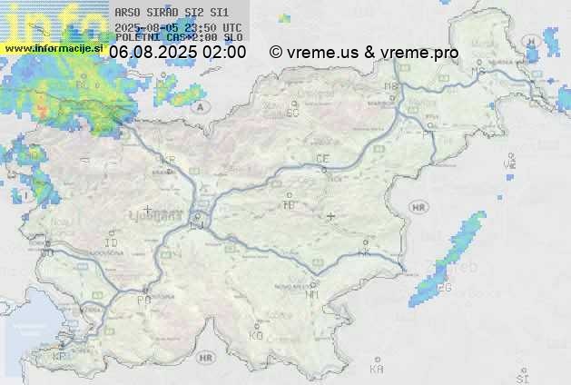 Radarska karta padavin