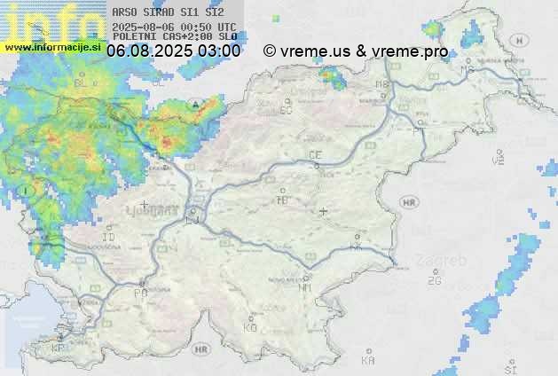 Radarska karta padavin