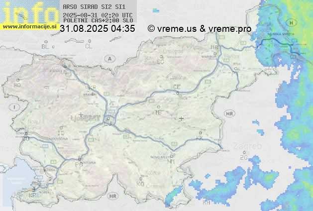 Radarska karta padavin