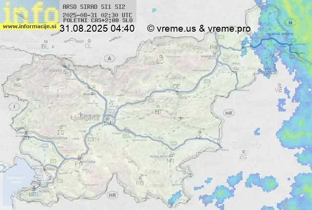 Radarska karta padavin