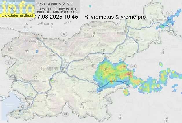 Radarska karta padavin