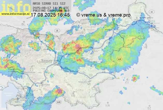 Radarska karta padavin